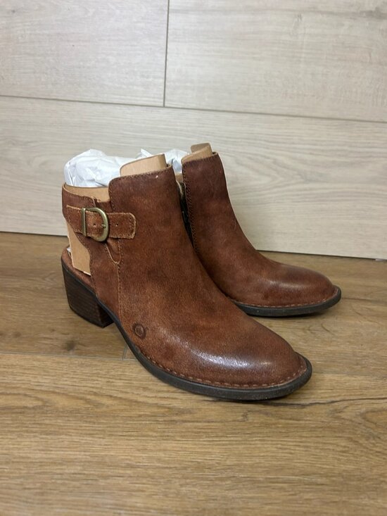 boc Shoes - B.O.C. Womens Magrit Leather Almond Ankle Toe Fashion Boots Rust 6M
